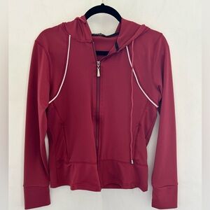 Women's Classic Red Zip-Up Hoodie